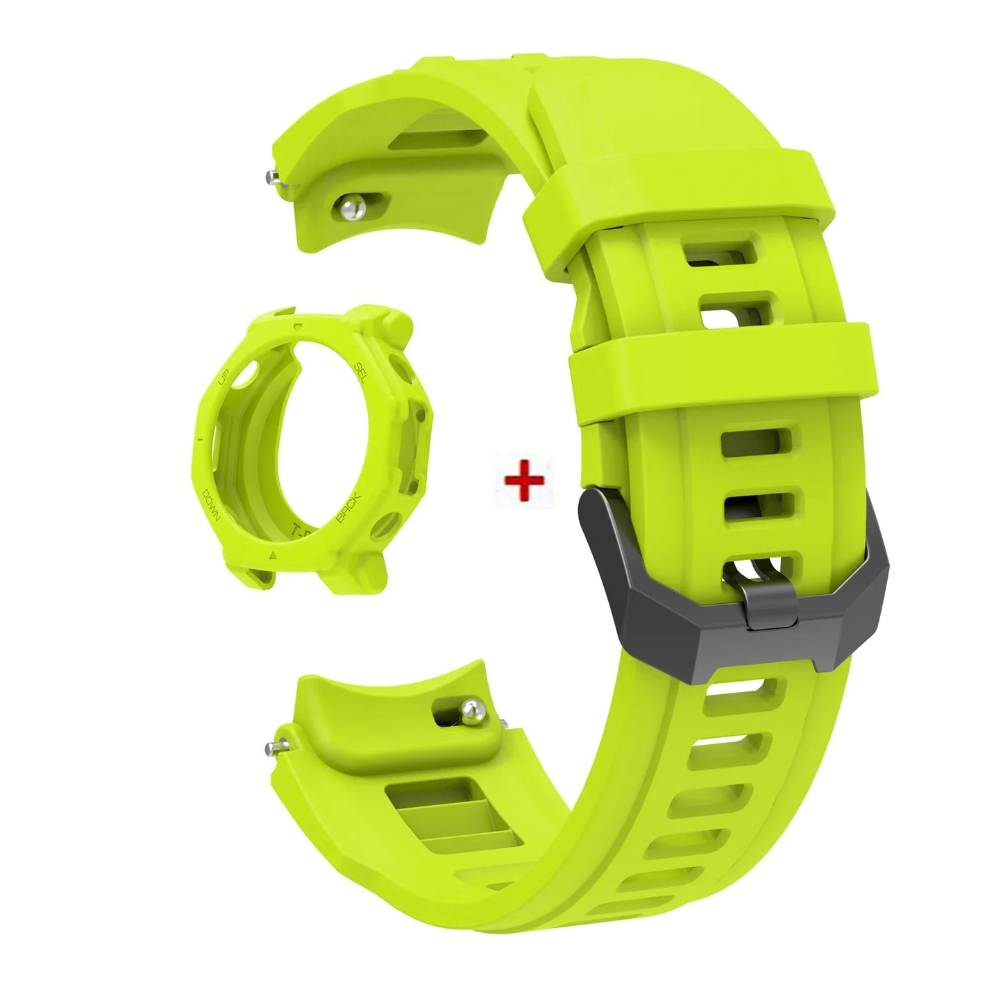 Silicone Case+bracelet Wrist Band for Amazfit T-Rex3 Pro 48mm Strap Cover Protector Case for Amazfit T-Rex 3Pro 48mm Bezel Frame Peaceful Pleasures Health and Wellness Light Green