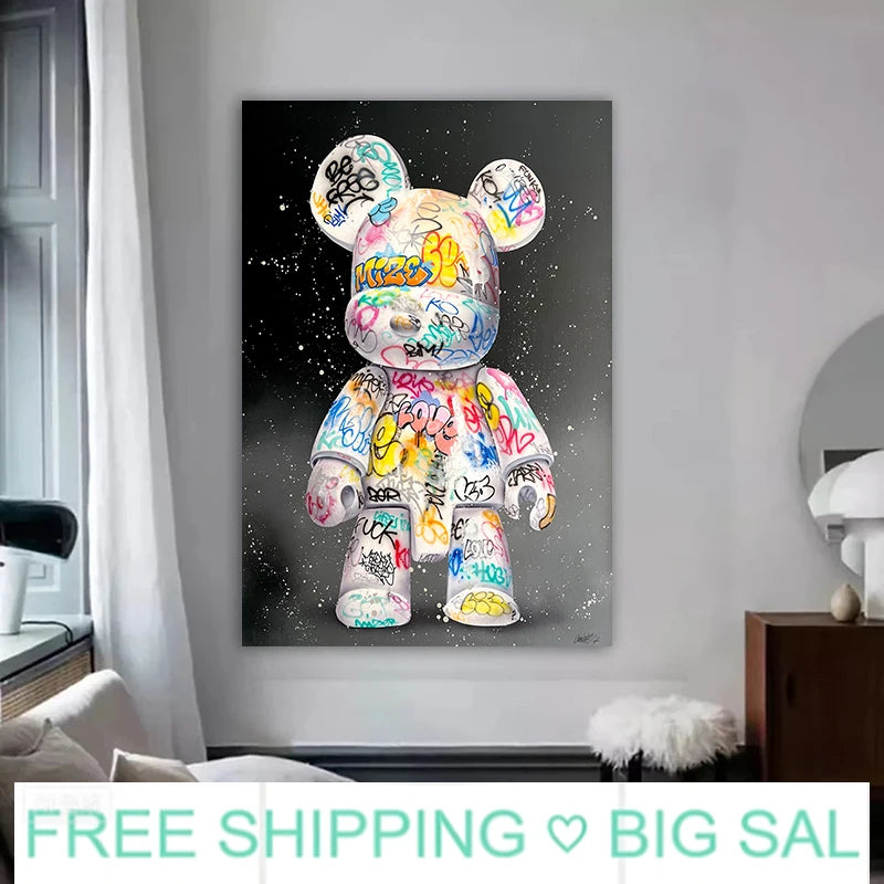 Banksy Pop Art Graffiti Canvas Poster | Love Sign Wall Art Canvas Art Print Peaceful Pleasures Health and Wellness