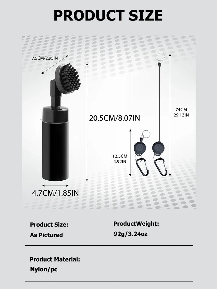 1PCS new model golf water brush - cleaning brush with water spray for club shafts of new club heads - convenient for going out Peaceful Pleasures Health and Wellness Black