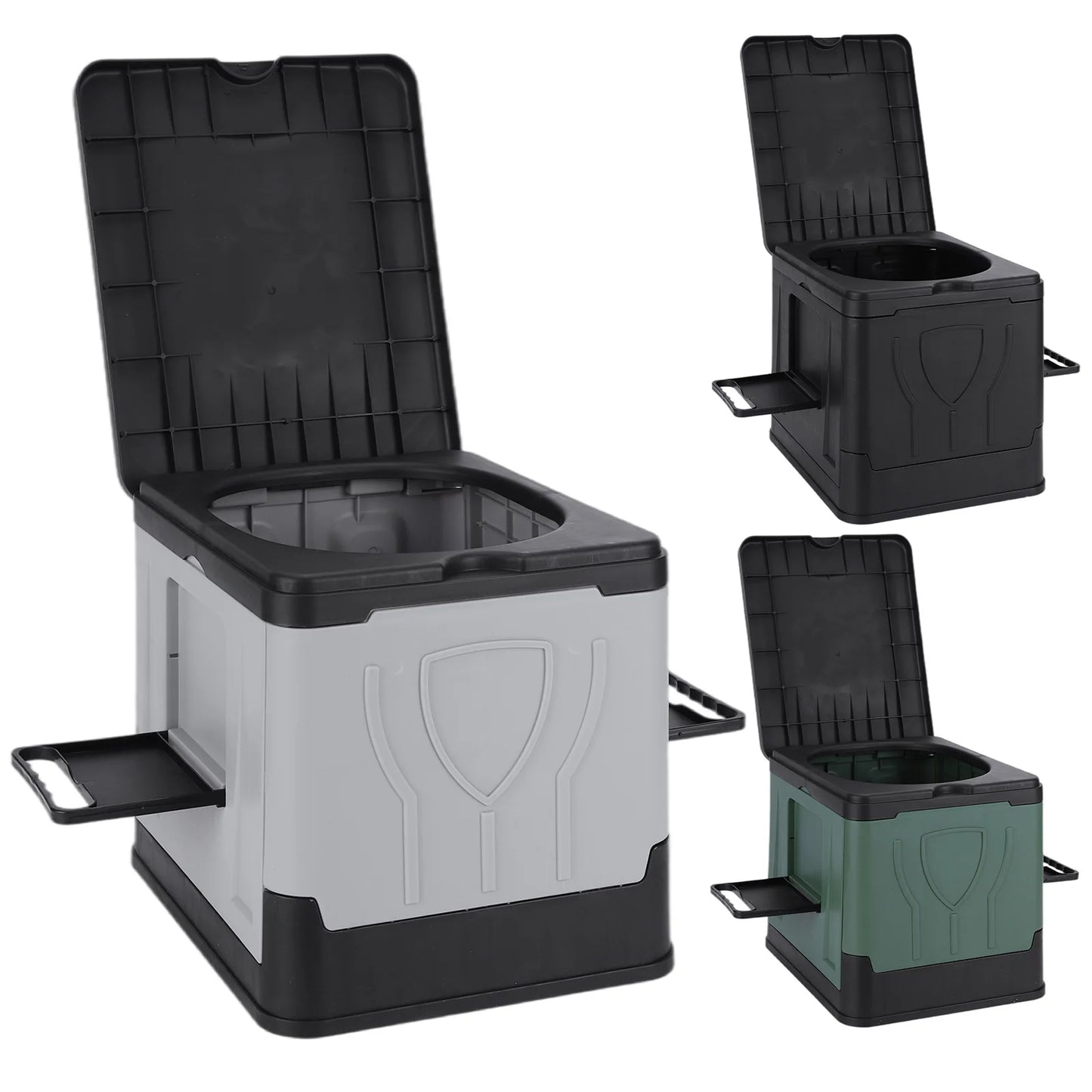 Folding Portable Toilet with Paper Holder & Lid Emergency Toilet Reusable for Camping Travel Outdoor Car RV & Emergency Use Peaceful Pleasures Health and Wellness