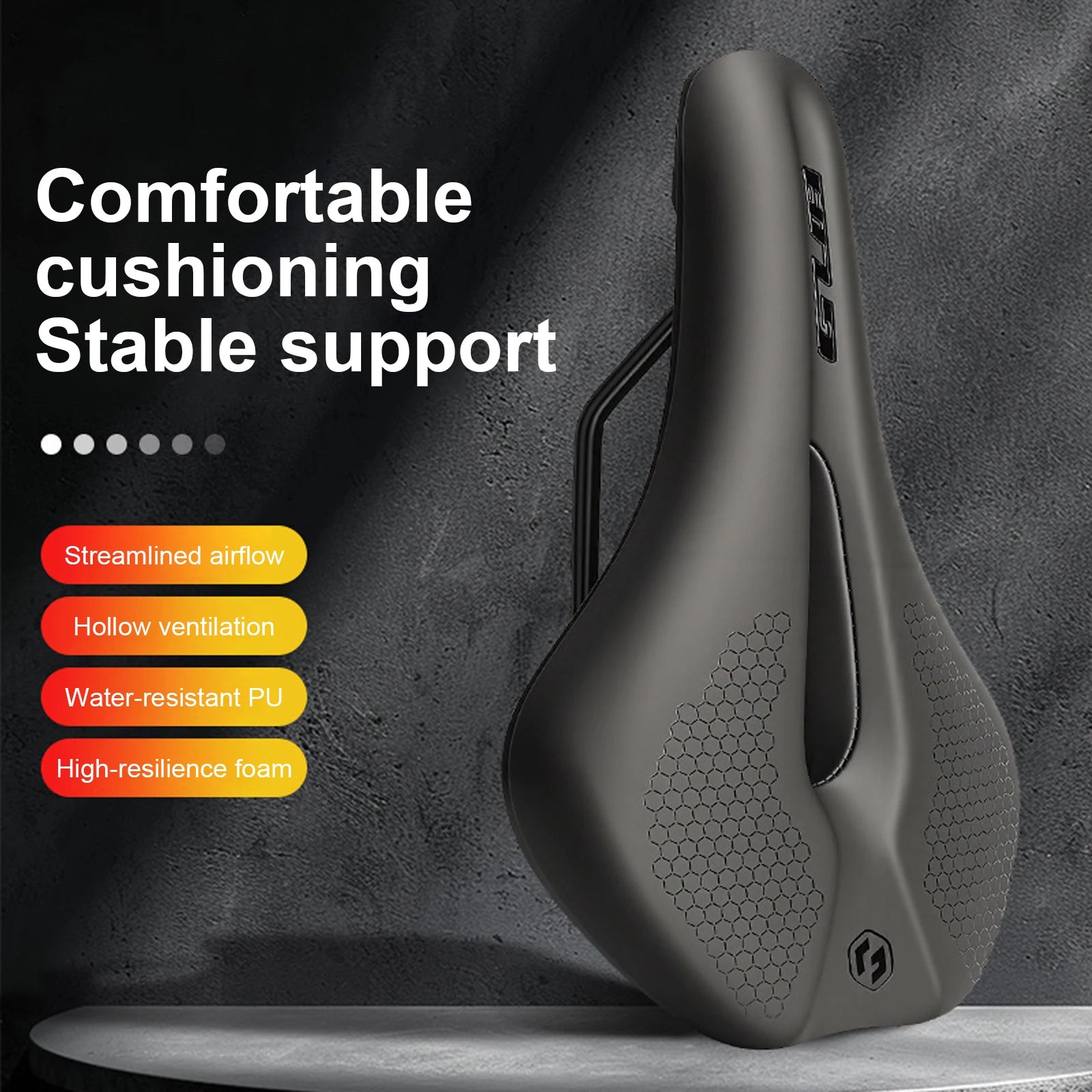 Hollow Bike Saddle Comfortable Waterproof Ergonomic Design Bicycle Seat Breathable Shock-Absorbing for Men and Women MTB & Road Peaceful Pleasures Health and Wellness