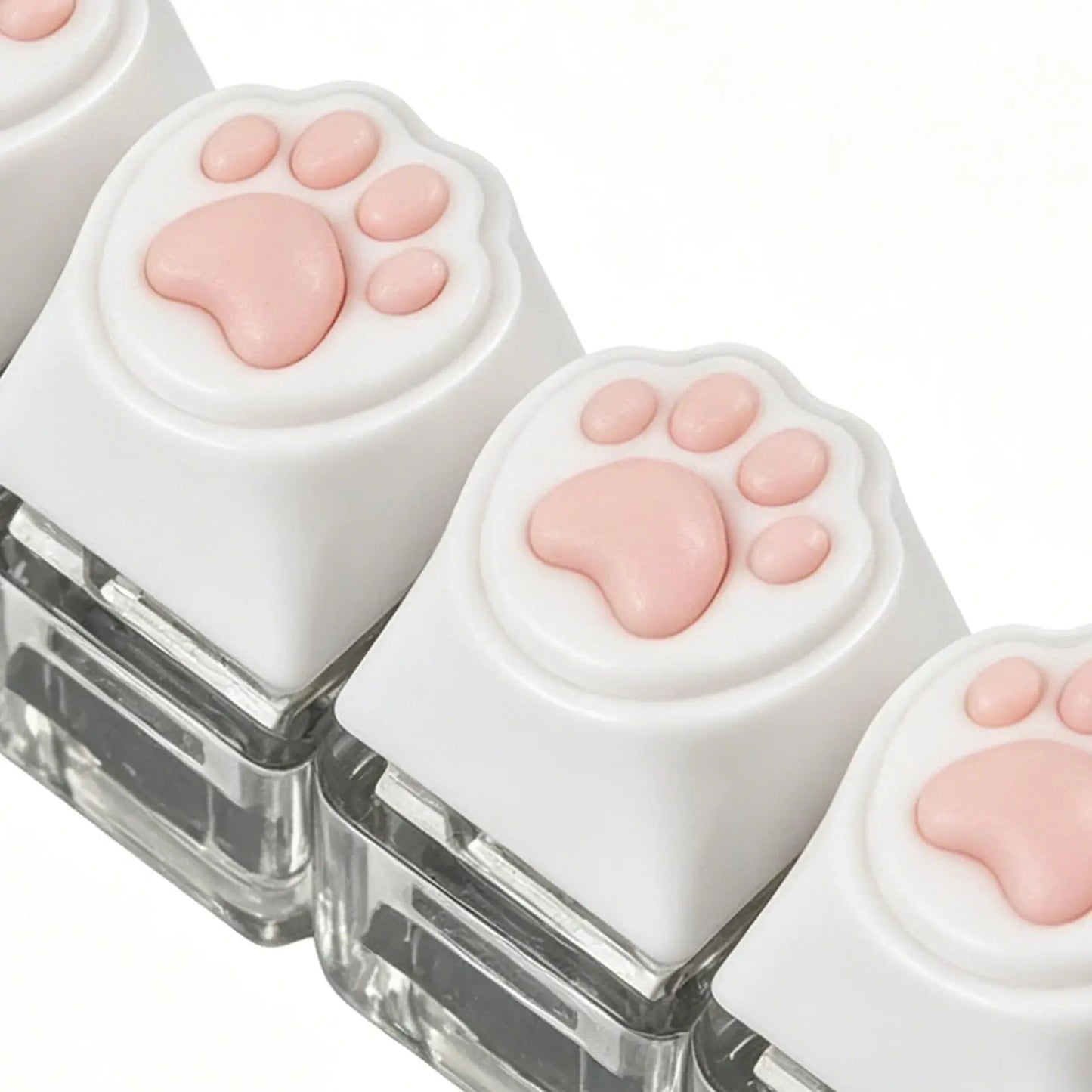 4-Key Keyboard Fidget Keychain Clicker Toy – Light-Up & Portable