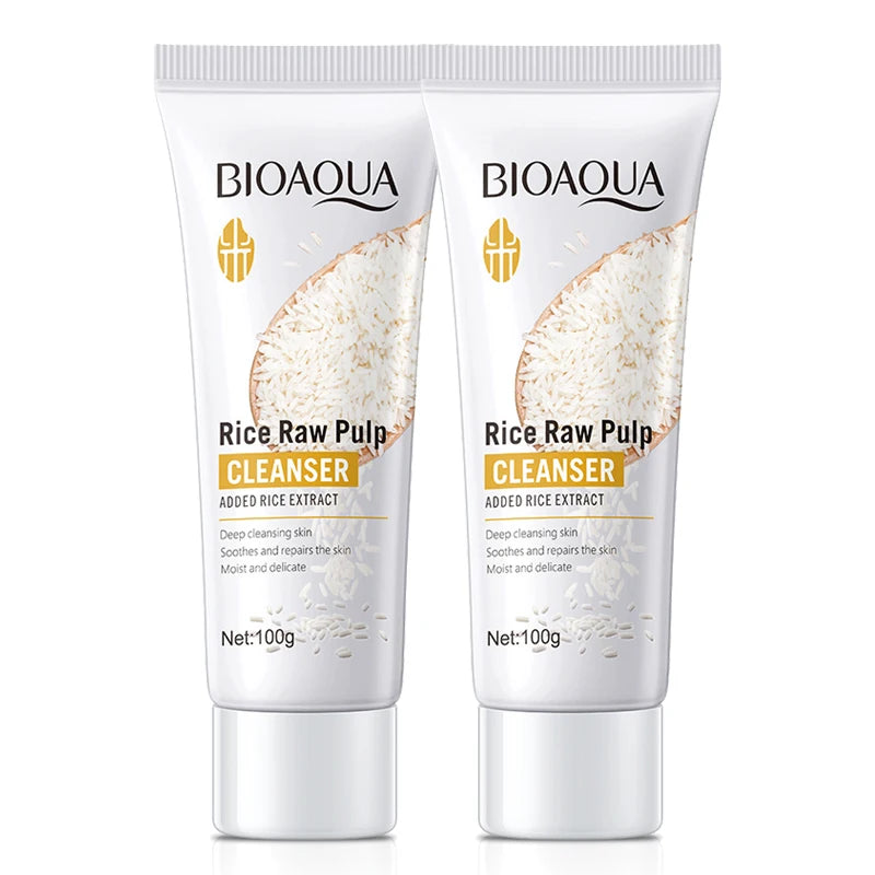 BIOAQUA Rice Raw Pulp Facial Cleanser – Brightening Face Wash