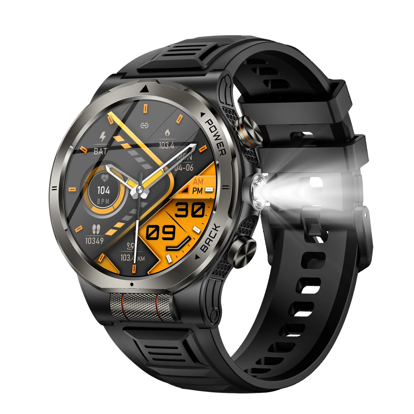 MINGCC 1.43" AMOLED Smart Watch 1100mAh Flashlight Compass
