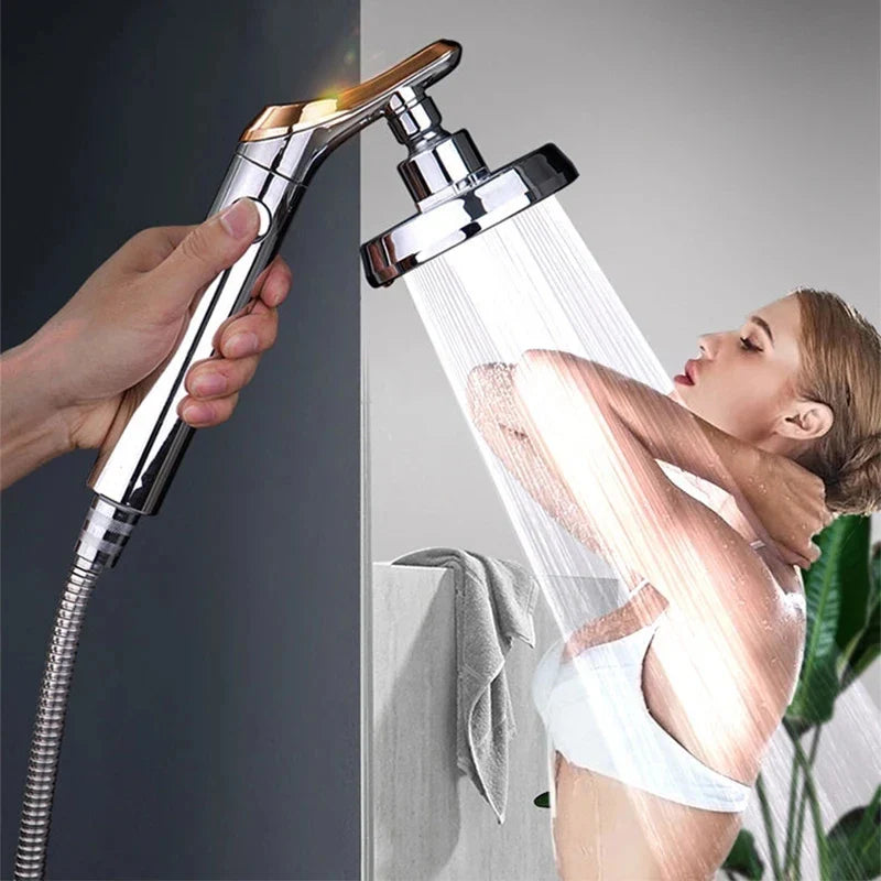 Rotating Rainfall Shower Head – High Pressure & Water Saving