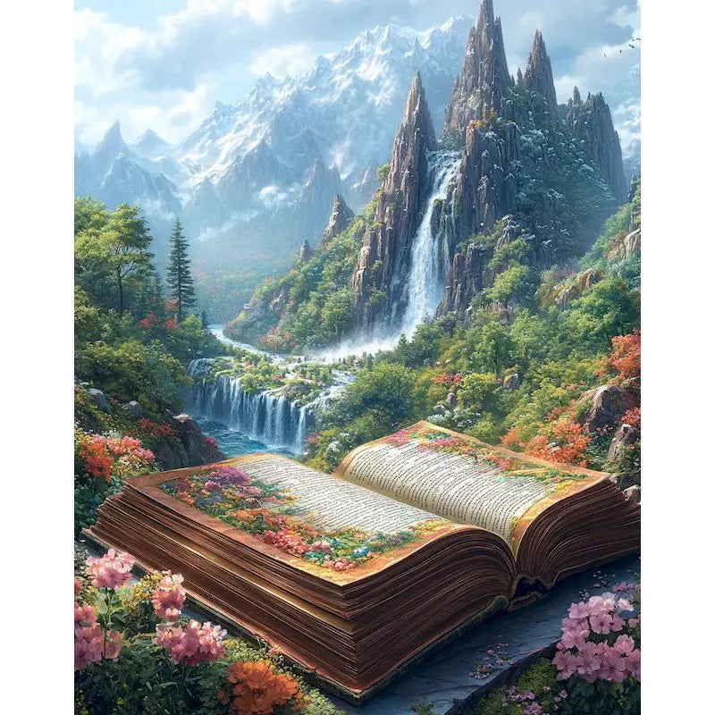 Fantasy Landscape Paint by Numbers Kit 60x75cm | GATYZTORY Paint by Numbers Kit Peaceful Pleasures Health and Wellness 11-3 40x60cm Unframed