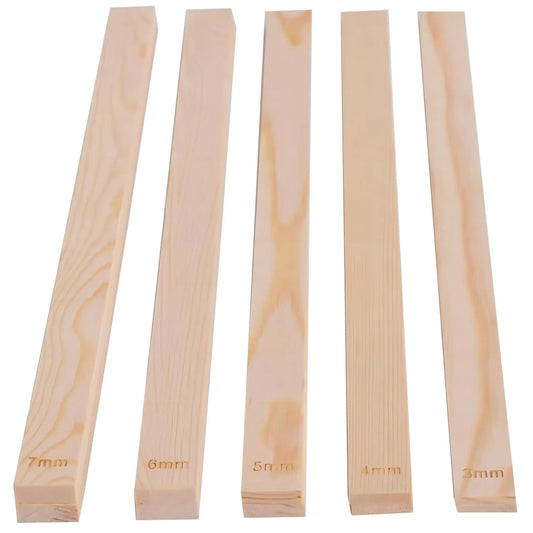 Wooden Clay Roller Multi-size Thickness Spacers Pottery Polymer Peaceful Pleasures Health and Wellness 10pcs