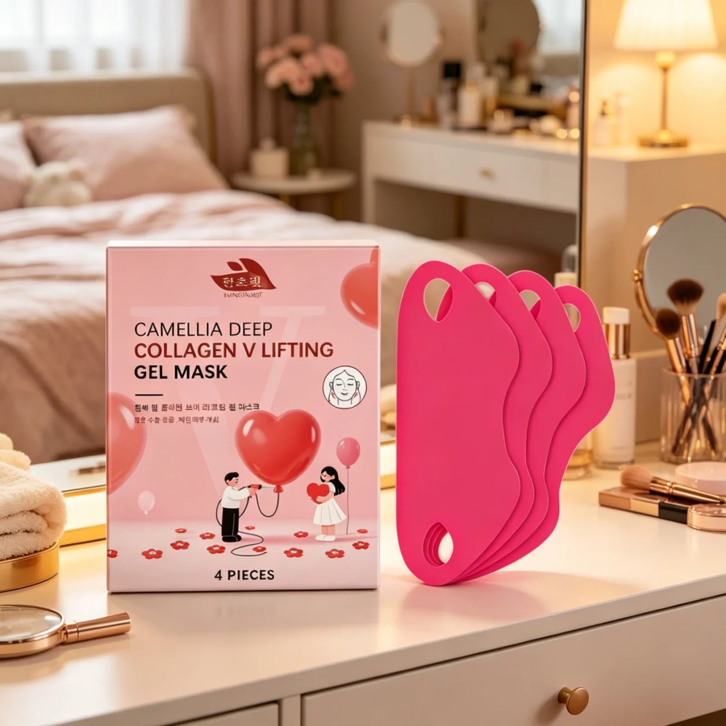 Hanchobit Collagen V-Line Lifting Mask – Anti-Wrinkle 4 Pcs