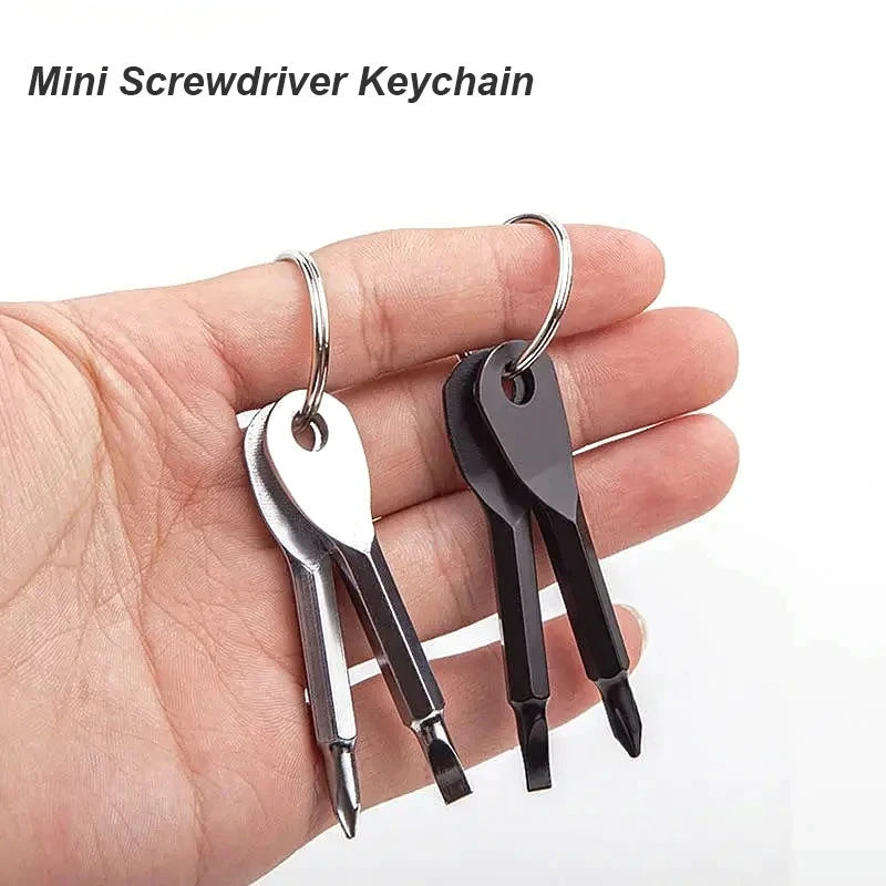 Mini EDC Keychain Screwdriver Set – 4-in-1 Phillips & Flat Head
