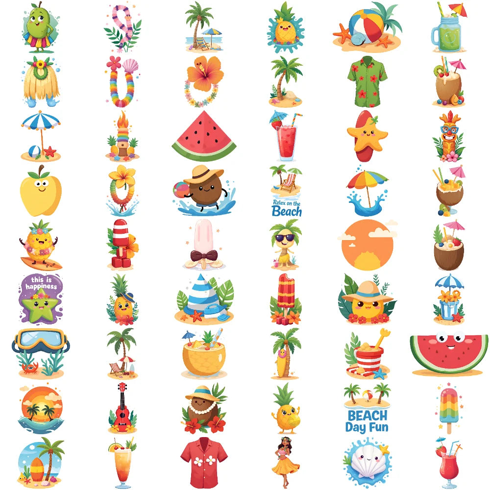 54pcs Waterproof Temporary Tattoo Stickers – Beach & Vacation