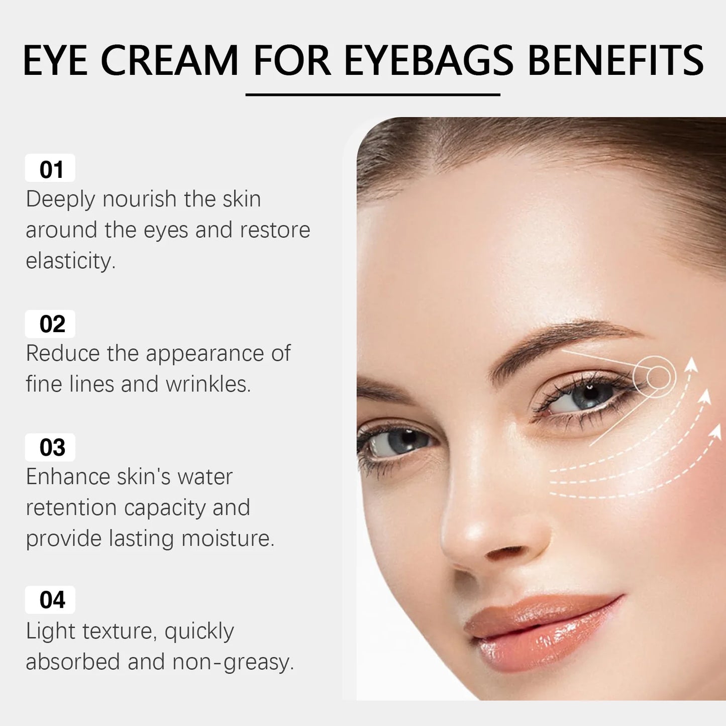 Ouhoe Eye Cream for Dark Circles, Puffiness & Wrinkles