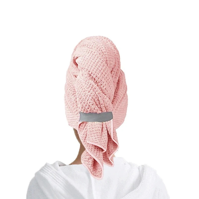 Microfiber Hair Towel Wrap – Anti-Frizz Fast Dry Turban