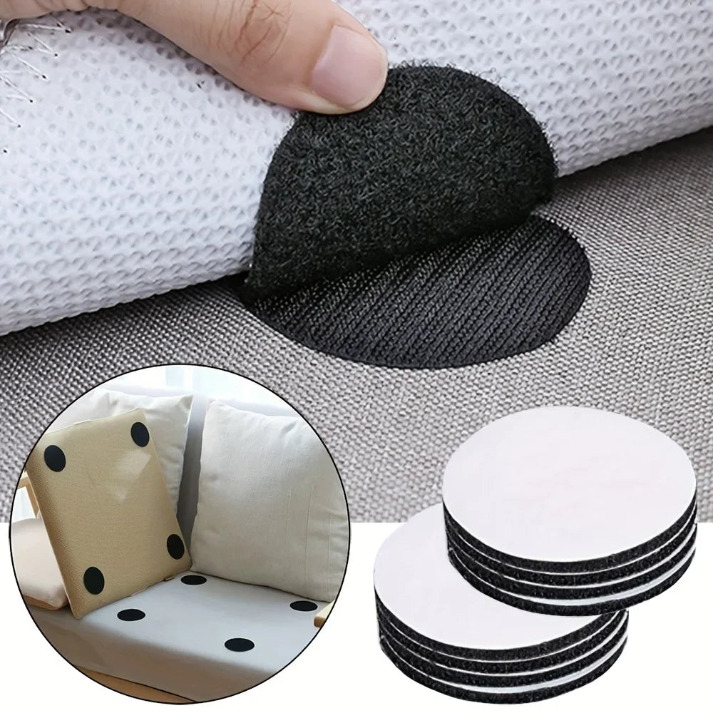 50mm Hook & Loop Self-Adhesive Fastener Dots – 10 Pairs