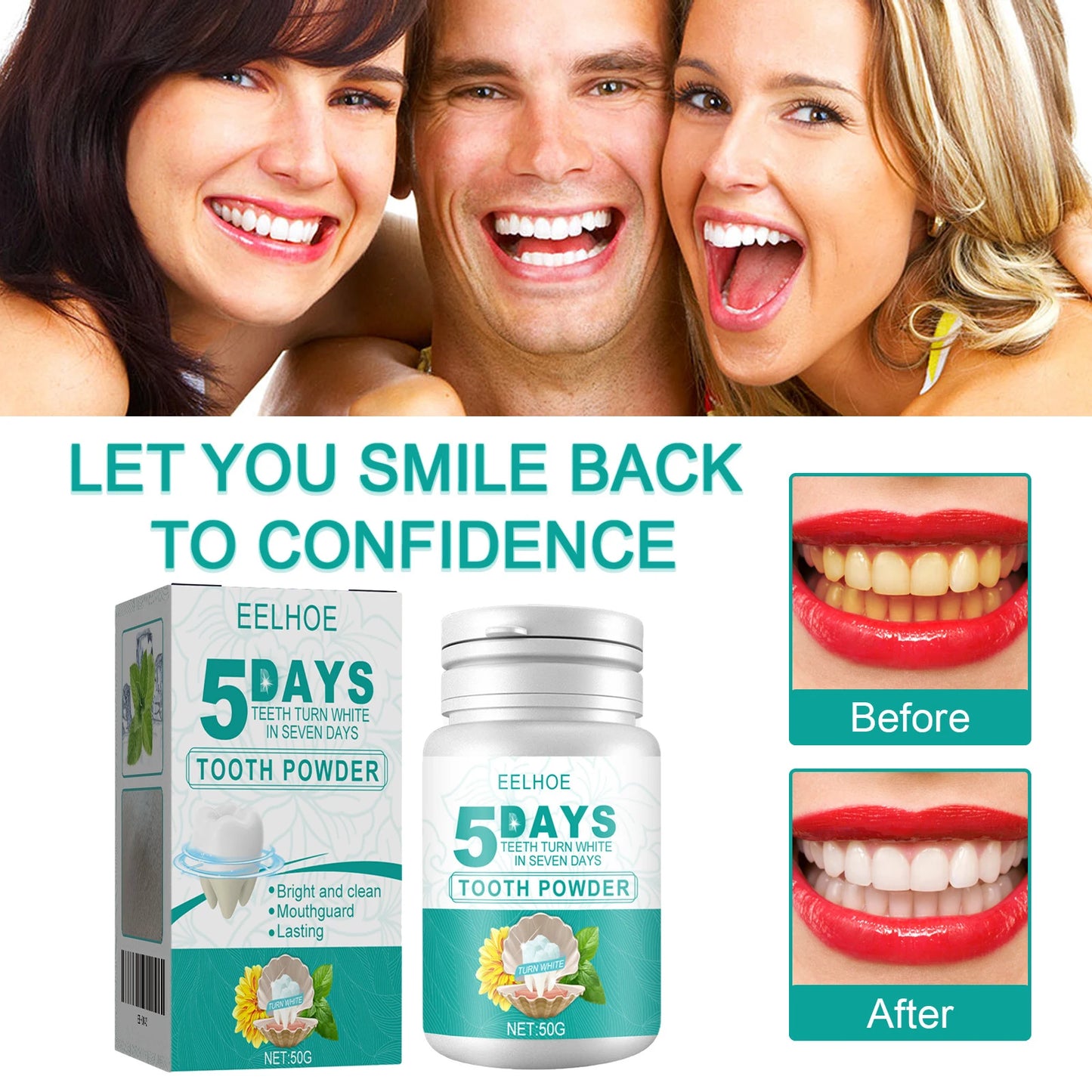 Brightening Teeth Powder – Stain Remover & Breath Freshener