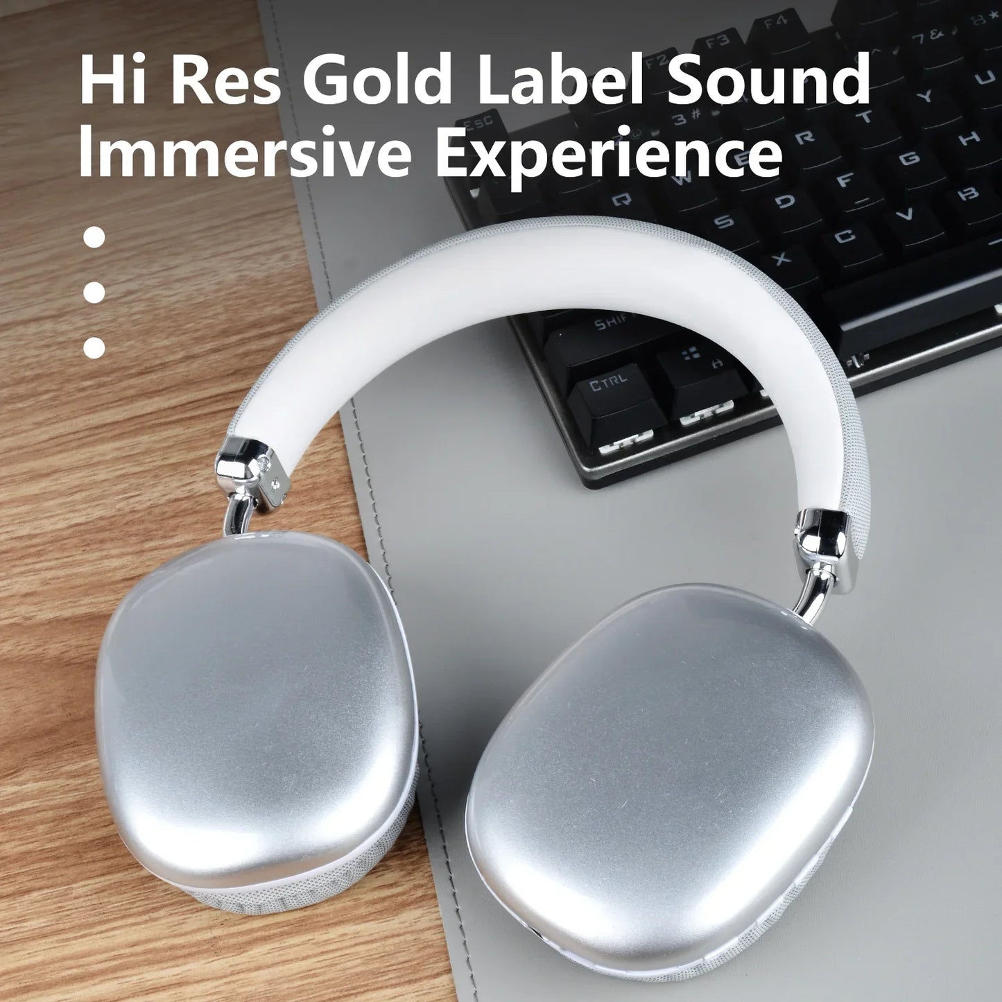 Over-Ear Bluetooth 5.3 Gaming Headset with Mic – Wireless