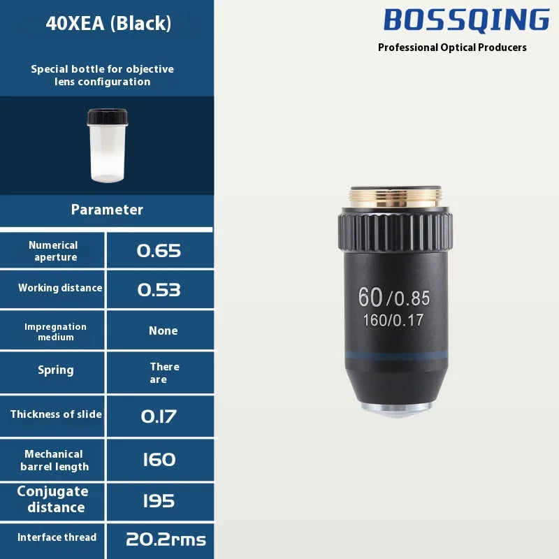 Biological Microscopes Lens 4X 10X 20X 40X 60X 100X 195 Achromatic Objective Lens Peaceful Pleasures Health and Wellness