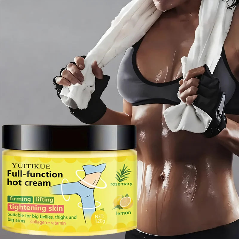 Full-function Hot Cream 120g - Firming, Lifting & Tightening, Rosemary & Lemon Formula for Belly, Thighs & Arms Peaceful Pleasures Health and Wellness Default Title