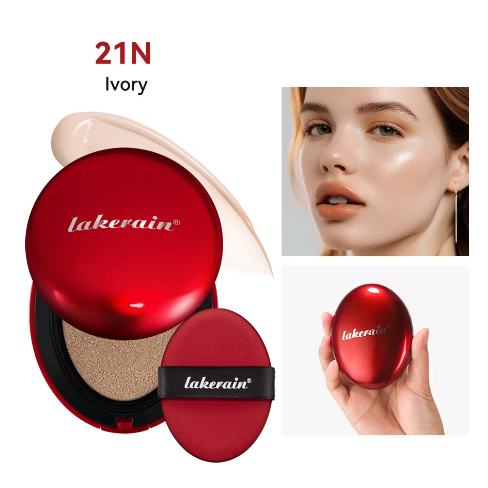 Sunscreen Cushion Foundation Fit Cushion Foundation Full Coverage Waterproof Long-lasting Concealer Long-lasting Korean Makeup Peaceful Pleasures Health and Wellness 21N lvory