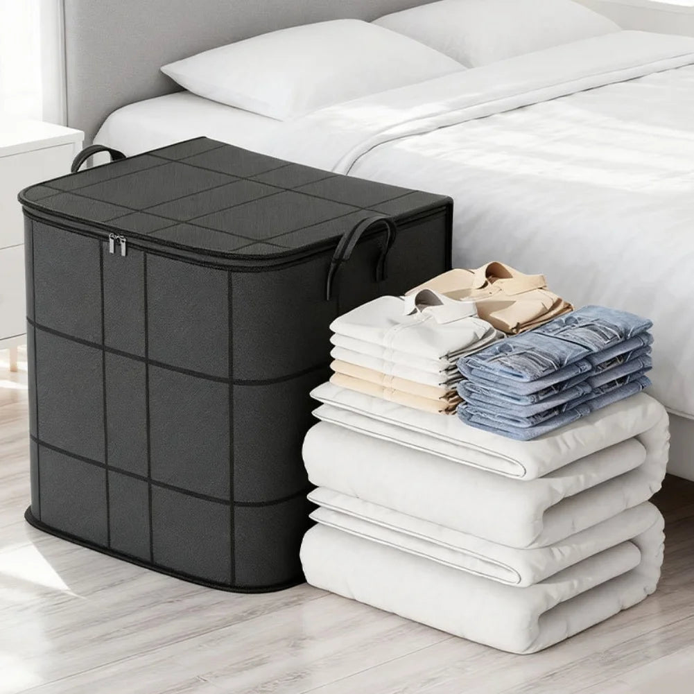 Storage Bag Boxe Handle Zipper Moisture-proof Clothes Thickened Large