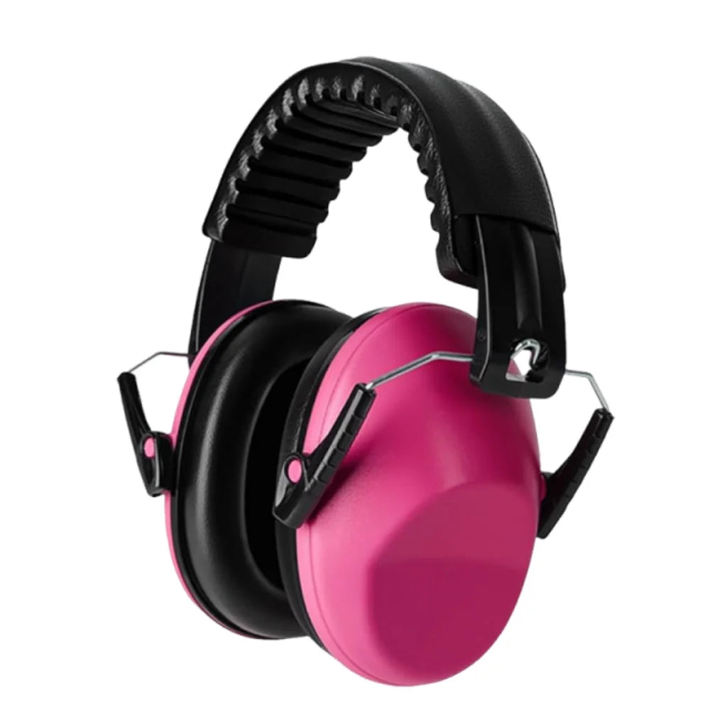 Adjustable Anti-Noise Earmuffs Head Mounted Noise Reduction Ear Protector Hearing Protection Safety Hearing Peaceful Pleasures Health and Wellness Pink