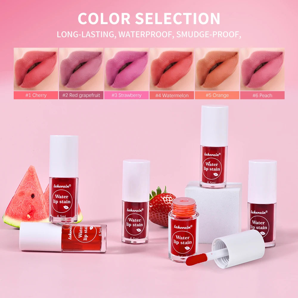 Fruity Water Lip Tin Lip Gloss Moisturizing Lip Glaze Long Lasting Lip Ink Face Lip Dual Purpose Liquid Lipstick Cosmetic Makeup Peaceful Pleasures Health and Wellness
