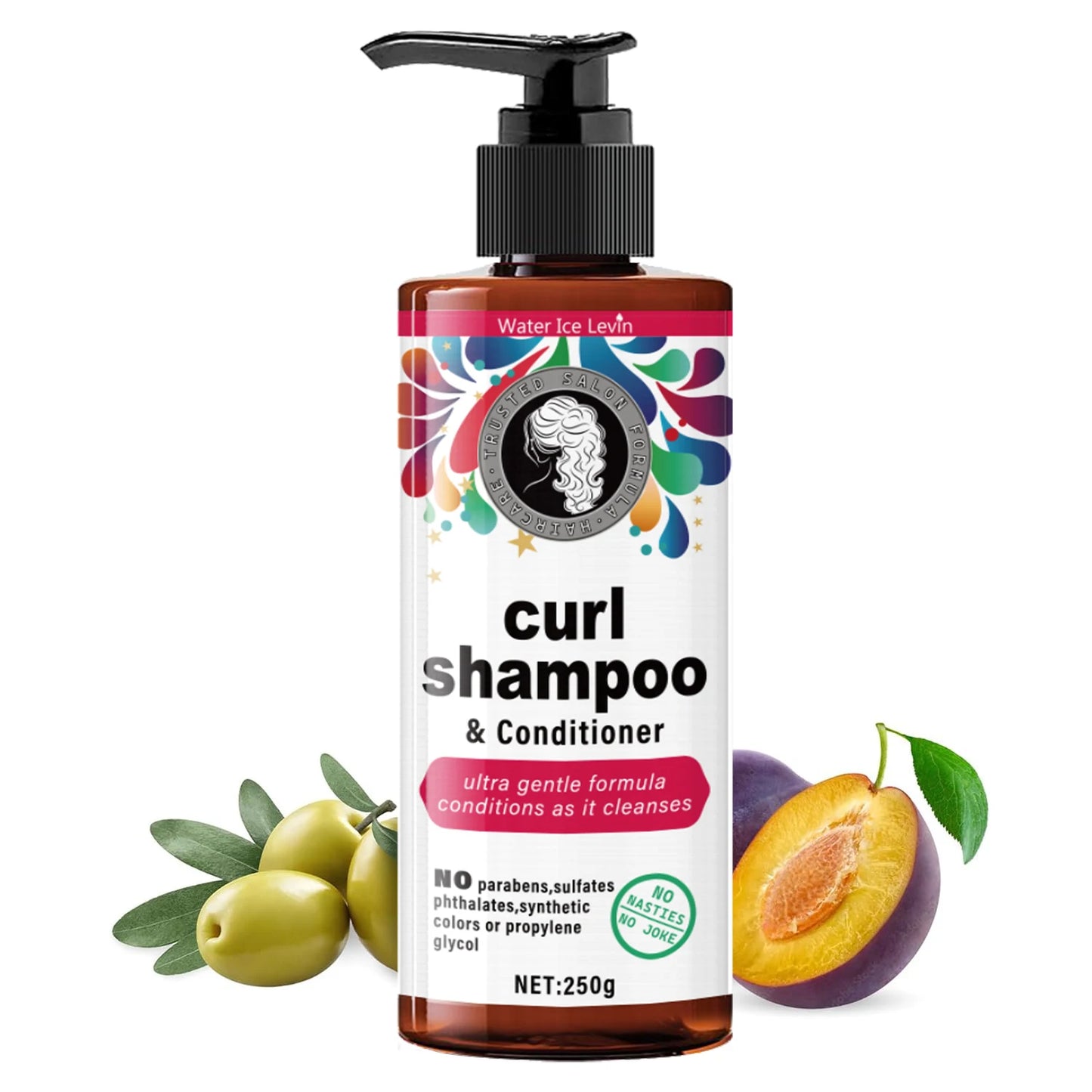 Curly Hair Shampoo & Conditioner | Glycerin Moisturizing 250g