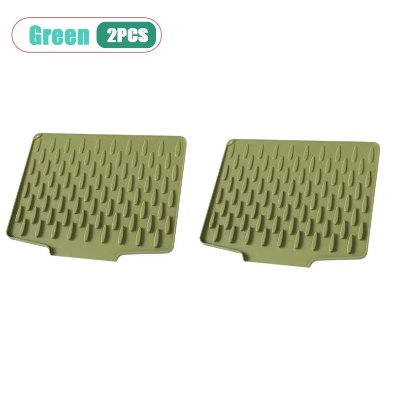 Non-Slip Silicone Dish Drying Mat 32×26cm | Heat Resistant