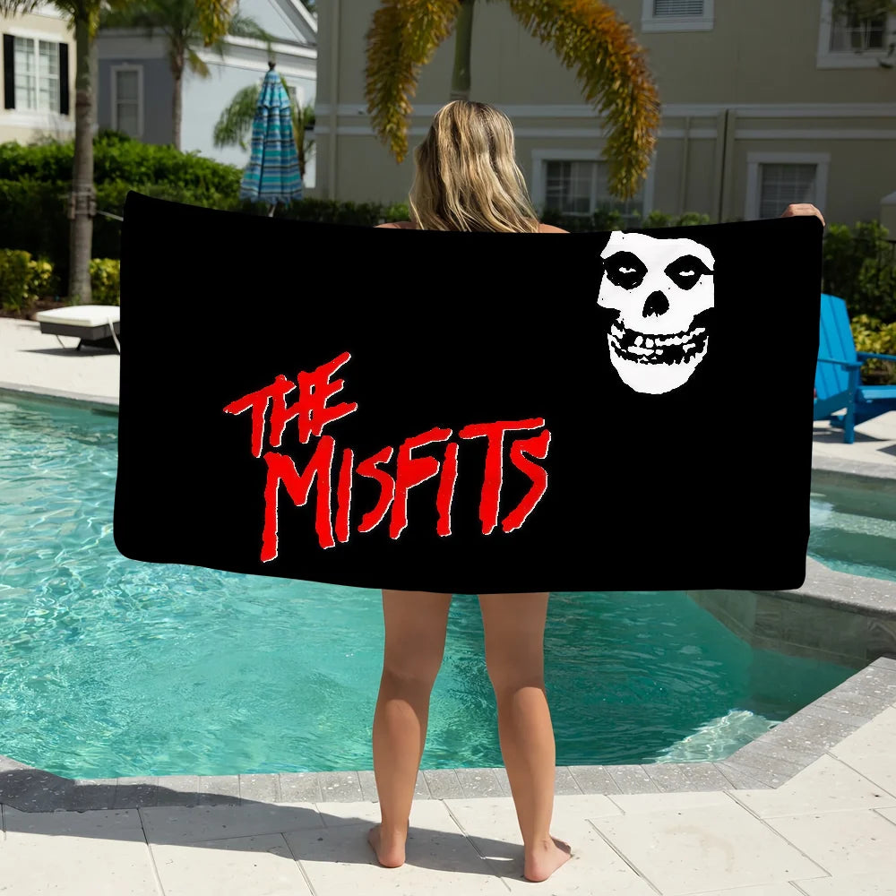 Misfits Rock Band Quick-Dry Beach Towel | Gym, Travel & Pool