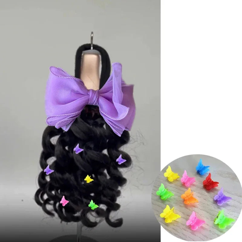 NEW 2pcs/Little Girls Ponytail Hair Extensions Kanekalon Human Hair Like Curly Wavy Private-lable Hair 10 Roots for Black Girls Peaceful Pleasures Health and Wellness colors 12
