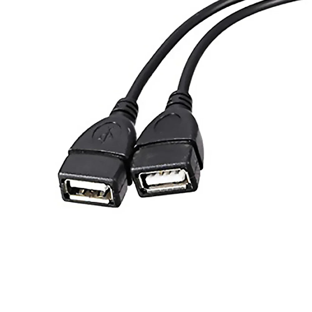 USB 2.0 Y Splitter Cable – Dual USB Female Power & Data