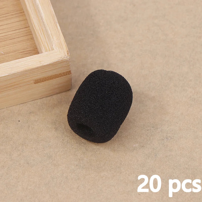 10-Pack Mic Foam Windscreen Covers for Helmet Bluetooth Intercom