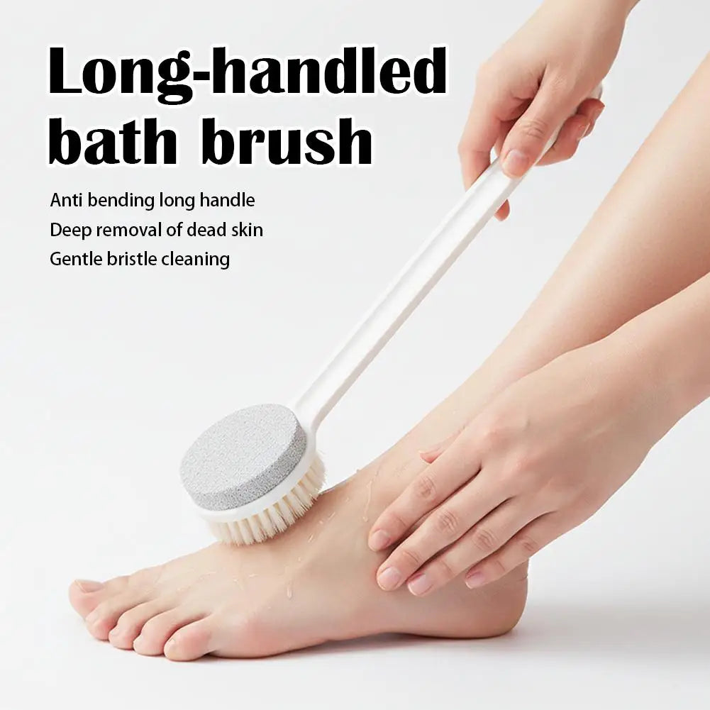 Long Handle Foot Scrubber Brush with Pumice Stone | Foot Care