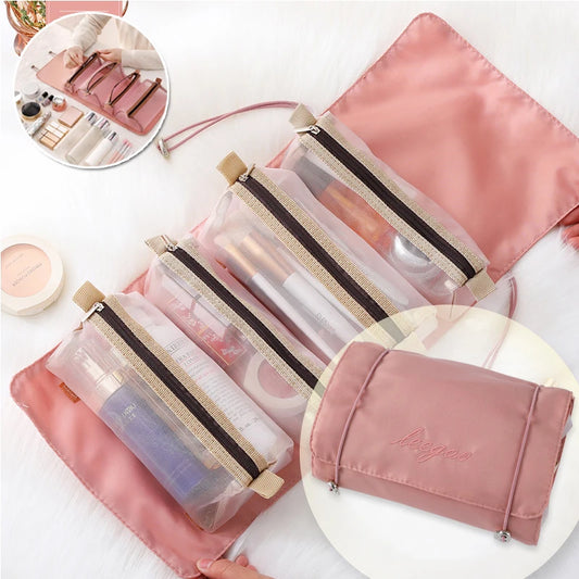4-in-1 Foldable Hanging Cosmetic Bag | Travel Toiletry Organizer Travel Cosmetic Bag Peaceful Pleasures Health and Wellness