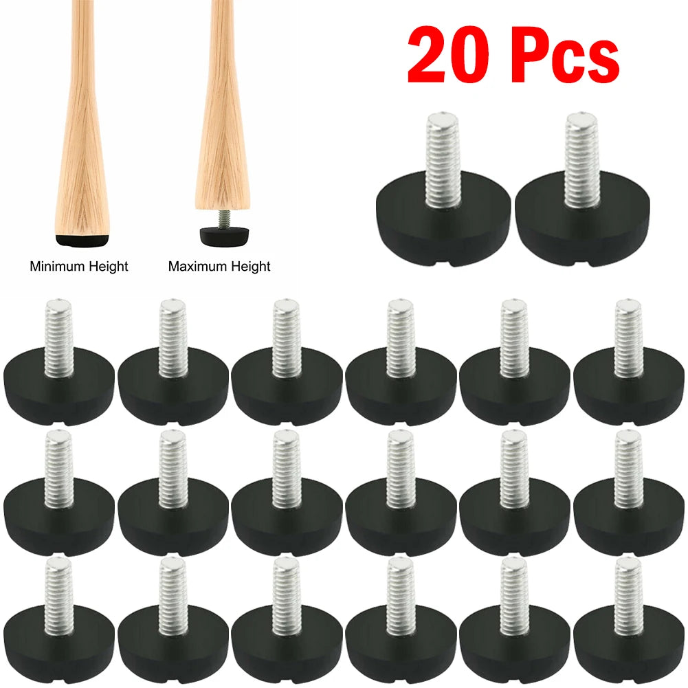 Leveling Foot Screw Furniture Table Chair Glide Adjuster M6 Cup