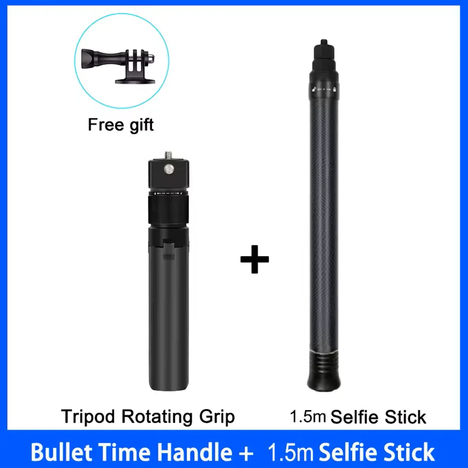 Carbon Fiber Invisible Selfie Stick 1.5–3m | Insta360 X4 X5 X3