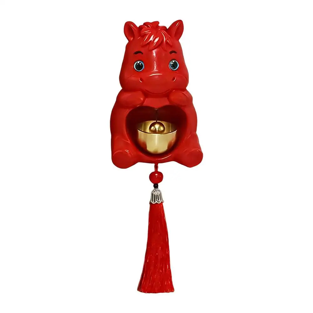 Shopkeepers Bell Magnetic Cute Horse Shape Doorbells Shopkeepers Door Opening Bell For Shop Home Office Cafe Garden Gate Bedroom Peaceful Pleasures Health and Wellness Red China Mainland