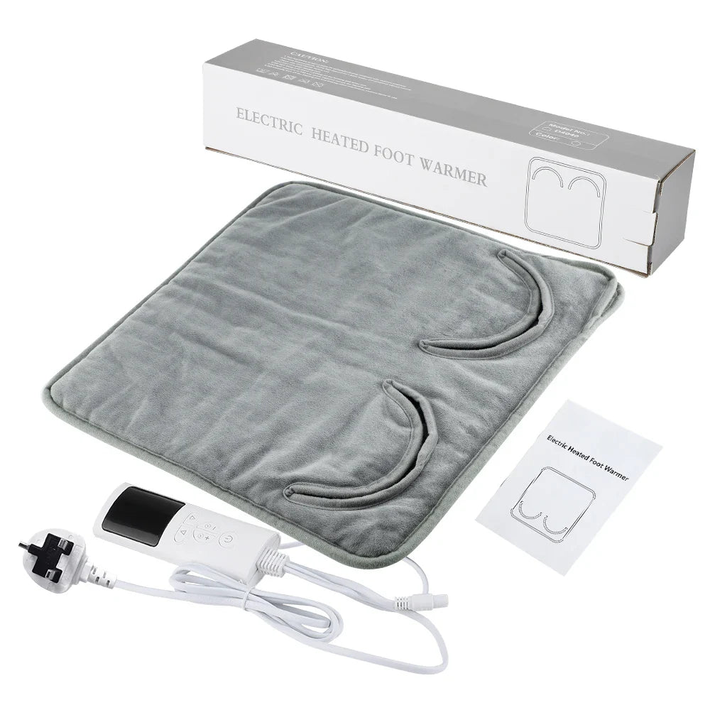 AFDEAL Electric Heated Foot Warmer Pad – Washable Plush 75W