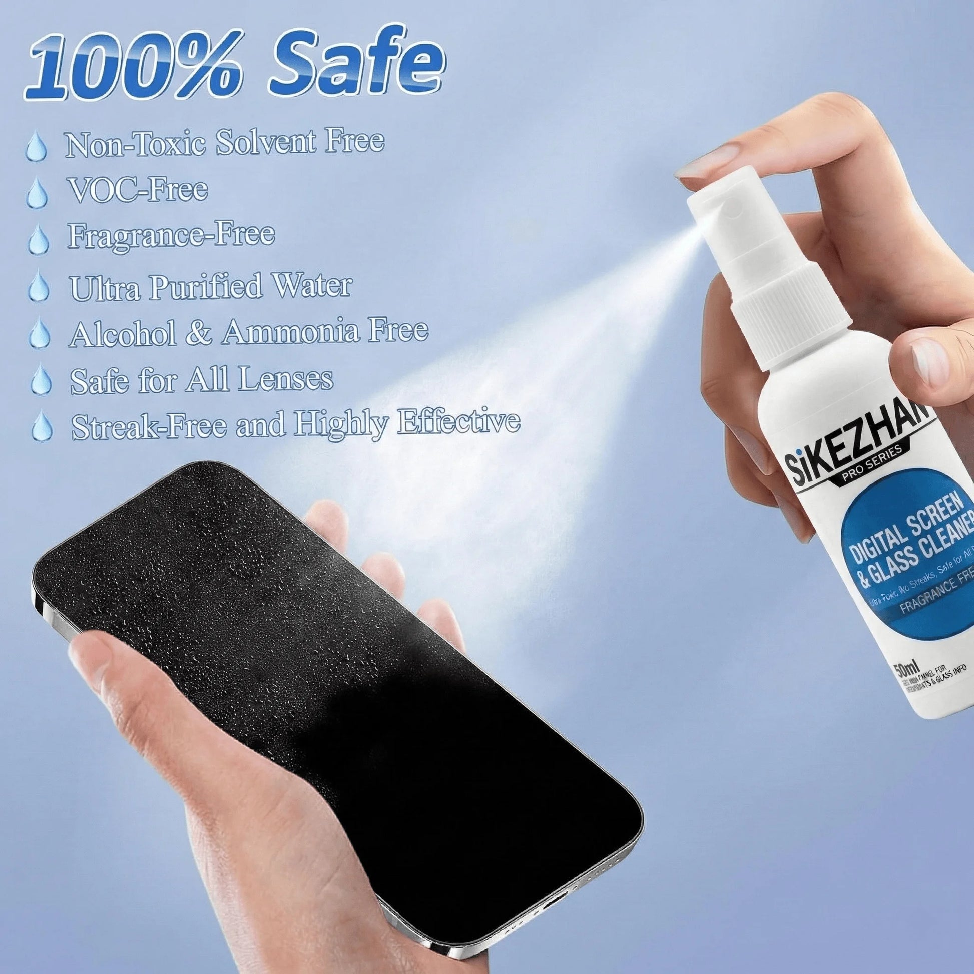 Ultimate Electronics Cleaning Kit: 50ml Screen Cleaner Spray Microfiber Cloth & Port Brushes for Phones, AirPods, Charging Ports Peaceful Pleasures Health and Wellness
