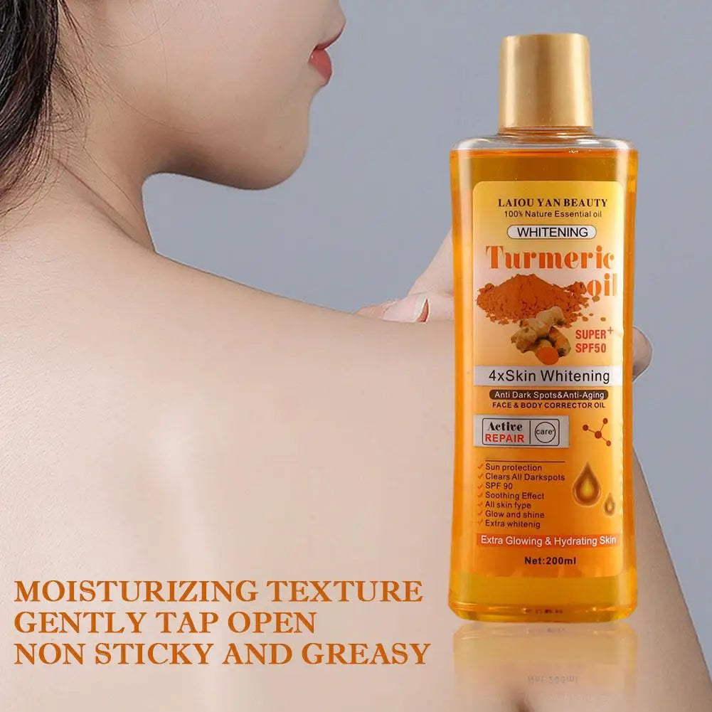 Turmeric & Ginger Face Serum Oil – 200ml Deep Hydration & Pigmentation Corrector Peaceful Pleasures Health and Wellness