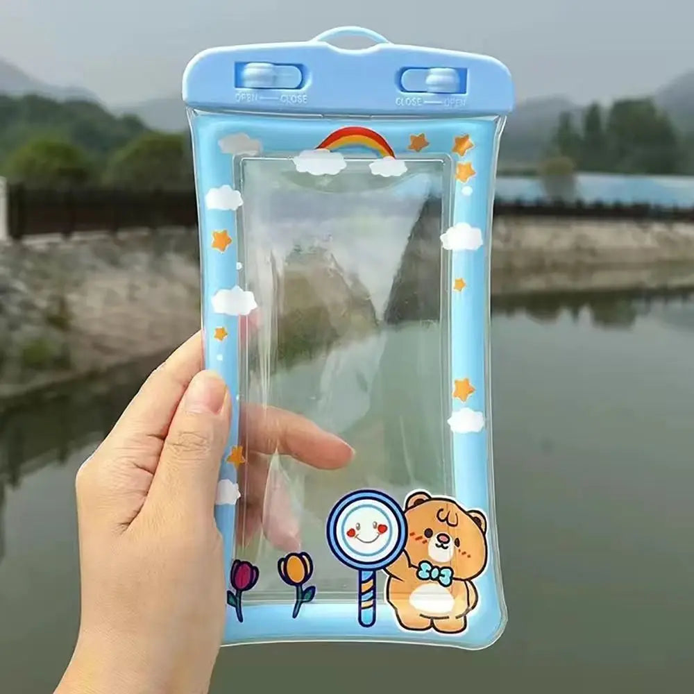 Waterproof Cartoon Rabbit Phone Bag with Lanyard | PVC Pouch