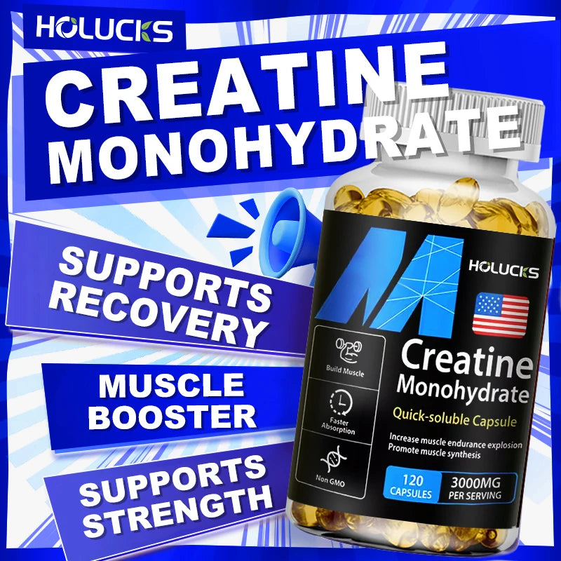 High Potency Creatine 3000mg Capsules, Support Brain & Muscle Cell Energy, Increases Power Output & Exercise Performance Peaceful Pleasures Health and Wellness