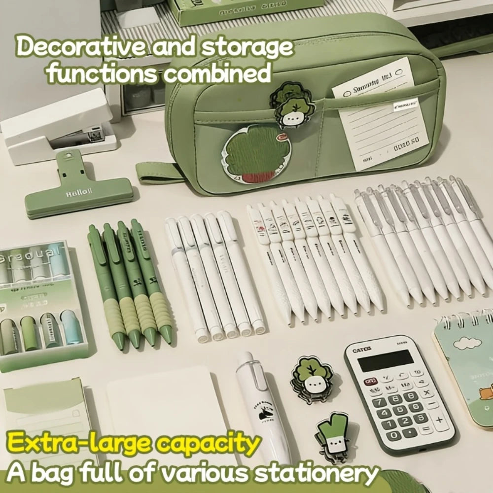 Volcano Pencil Case 3-Layer Compartment Stationery Organizer