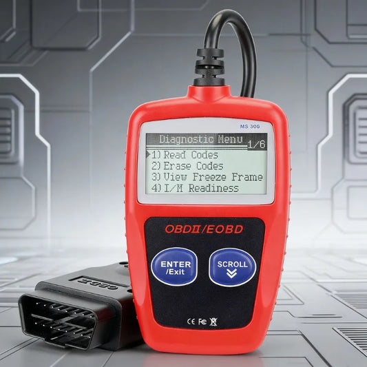 Car Diagnostic Tool Plus - Upgraded Ms309 Obd2 Obdii Eobd Fault Code Reader Scanner with Enhanced Error Detection Peaceful Pleasures Health and Wellness Red