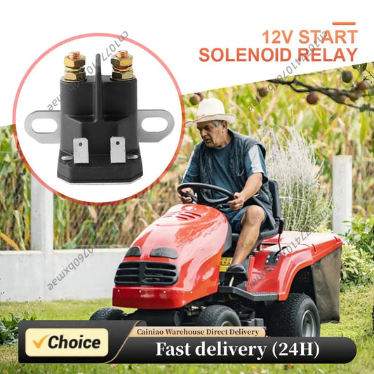 12V Solenoid Valve Relay 725-04439A Lawn Mower Motorcycle Starter 1134-2962-01 Zinc Alloy 33-335 for Riding Lawn Mower Tractor Peaceful Pleasures Health and Wellness