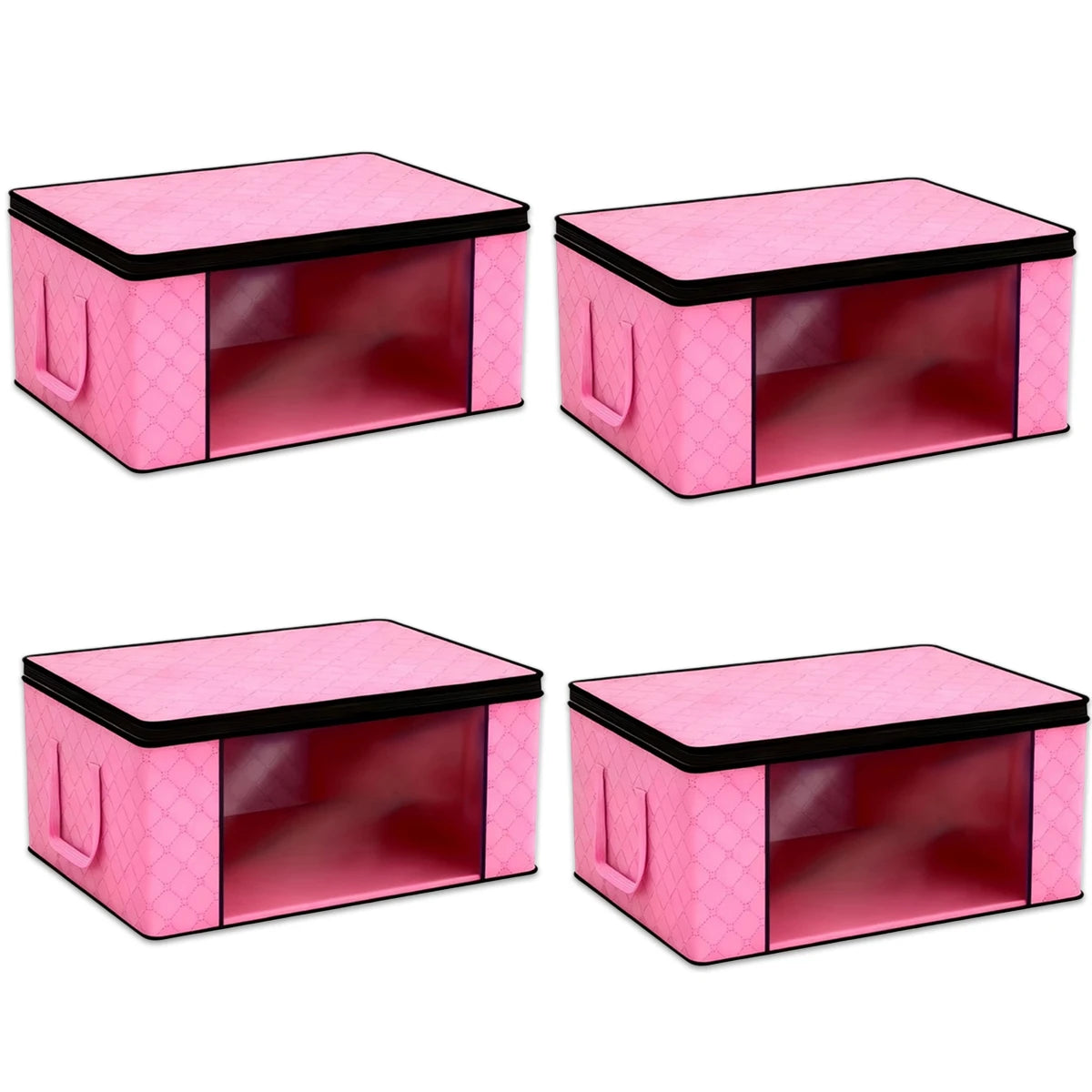 Foldable Clothes & Blanket Storage Bags with Clear Window
