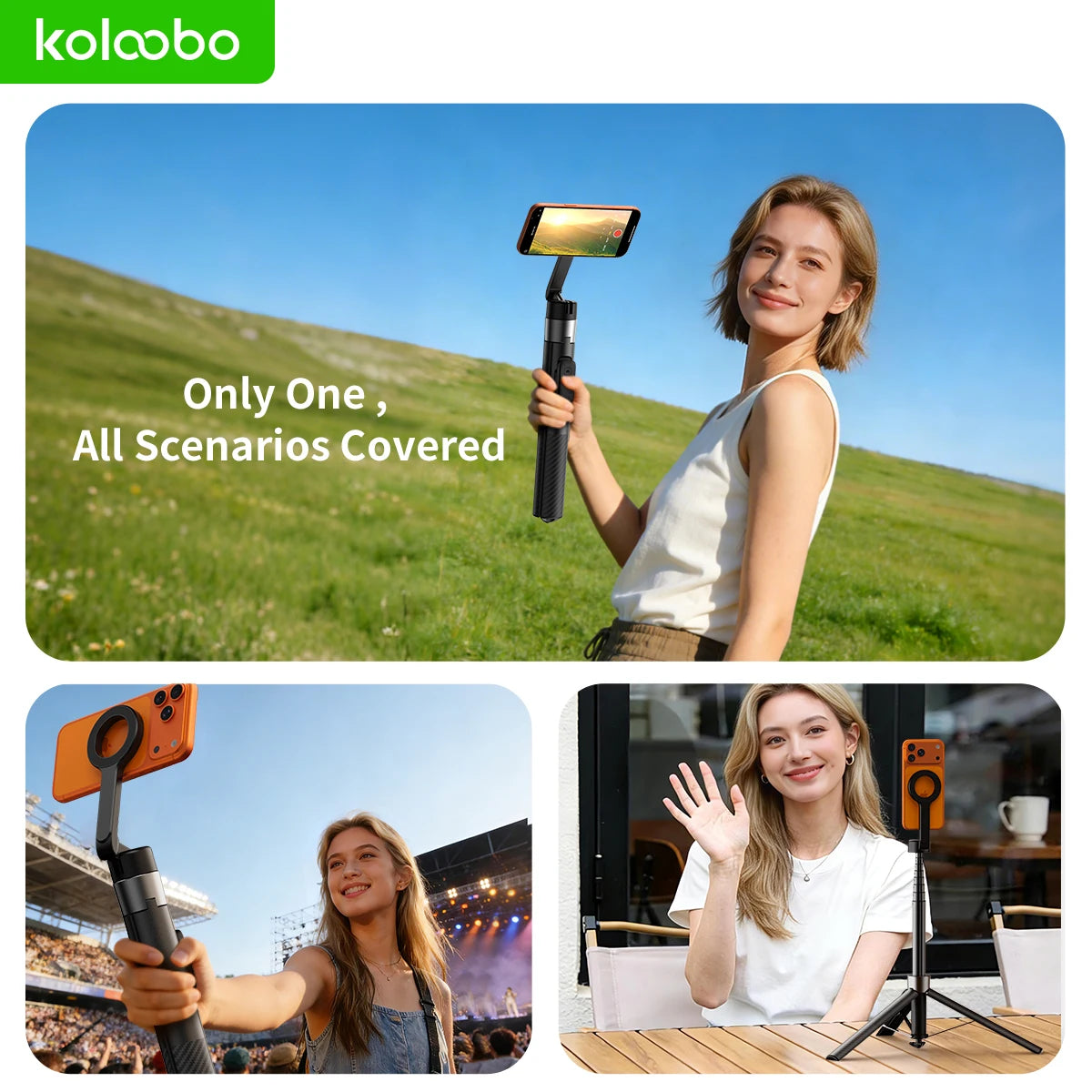 1.8m Magnetic Selfie Stick Tripod with Remote – iPhone & Android Peaceful Pleasures Health and Wellness