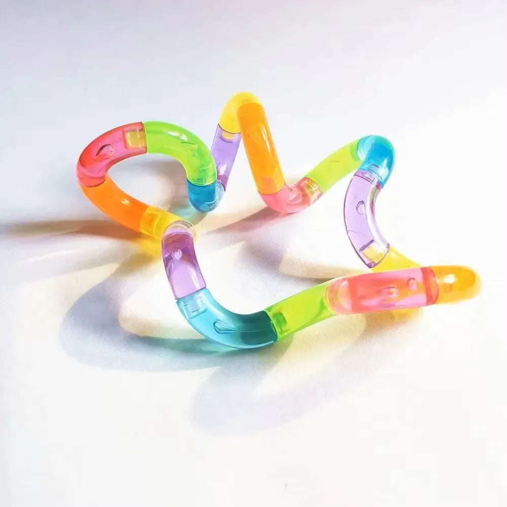 Deformable Rope Fun and Educational Fidget Toy Deformation Rope Knot Stress Relieving Toy Funny Gift for Kid Juguetes Antiestrés Peaceful Pleasures Health and Wellness Random 6 colors
