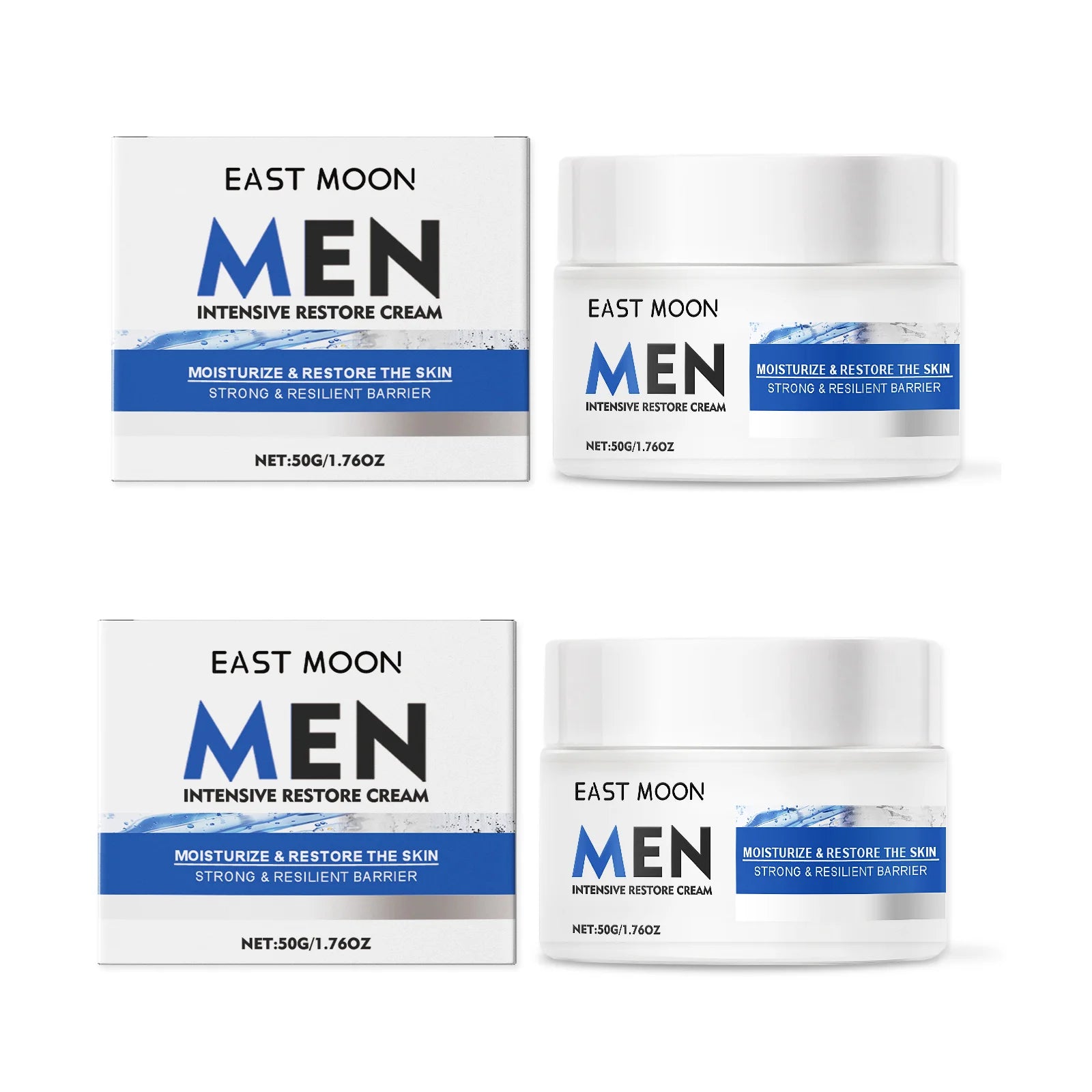 Men's Moisturizing Cream Facial Care Hydrating & Nourishing Dry Skin Care Improves Dryness & Dullness Daily Moisturizer Peaceful Pleasures Health and Wellness 2PCS
