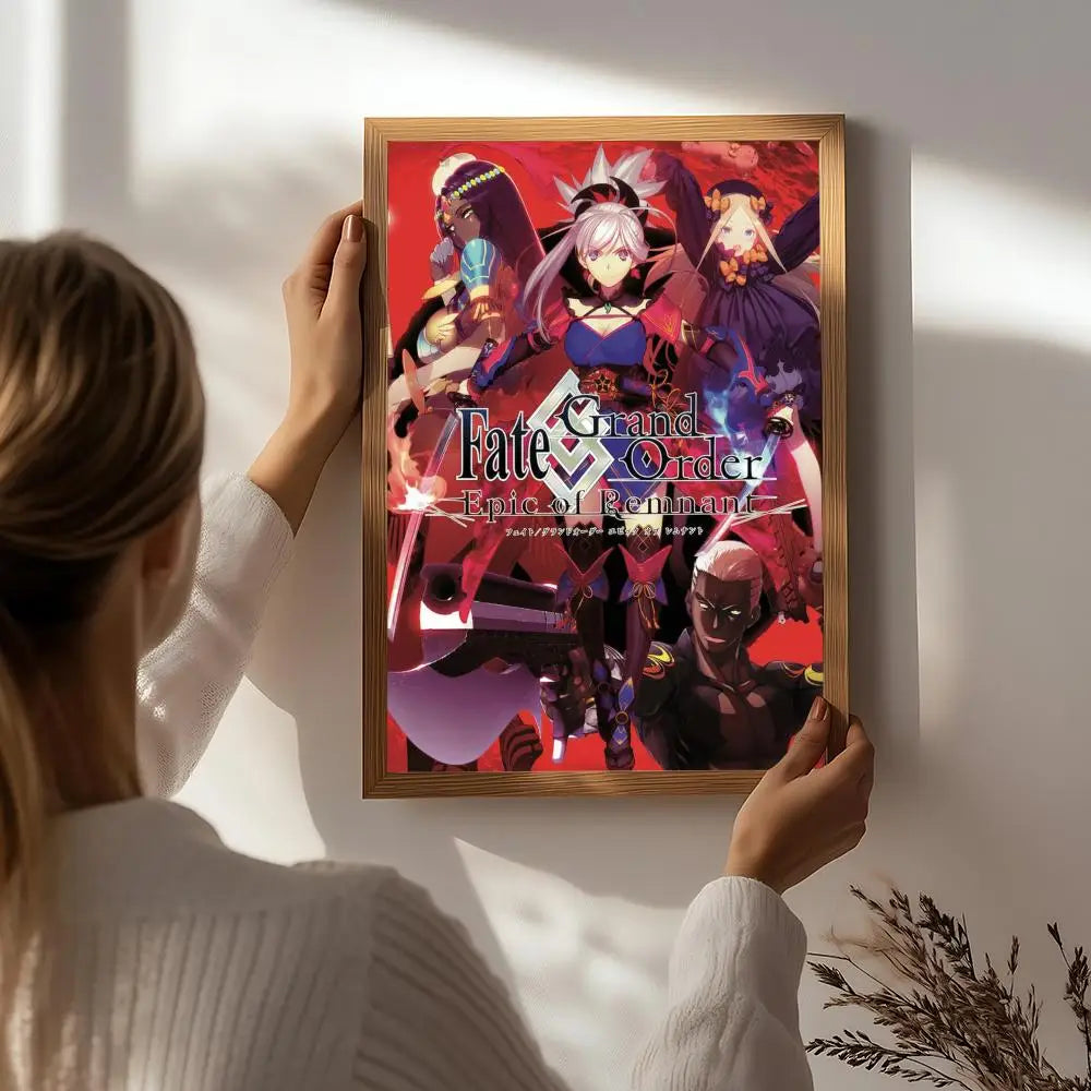 Anime Fate HD Self-Adhesive Waterproof Wall Poster | Home Decor Anime Wall Poster Peaceful Pleasures Health and Wellness White5 30X40cmNoframe