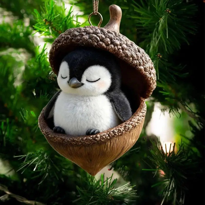 2D Acrylic Animal Christmas Tree Ornaments | Holiday Decor Christmas Tree Ornament Peaceful Pleasures Health and Wellness A4
